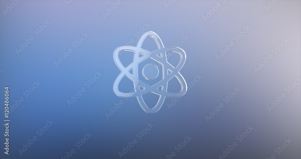 Atom Glass 3d Icon