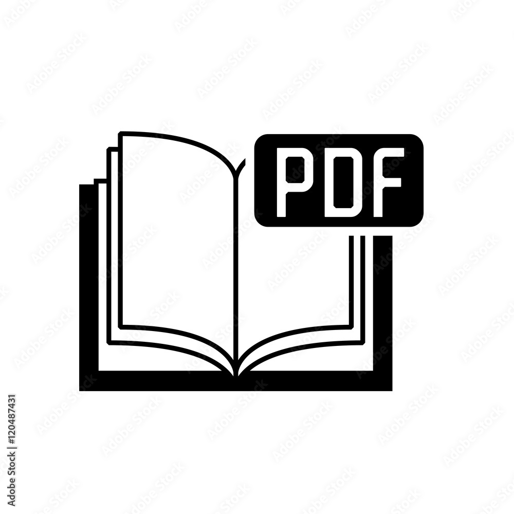 book pdf format icon vector illustration design