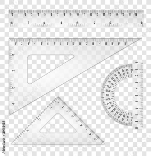Blue and yellow rulers