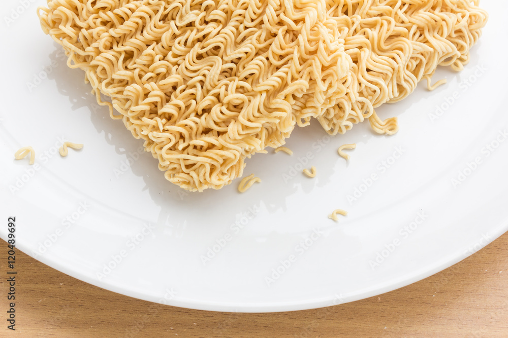 top view of Instant noodles top view of Instant noodles