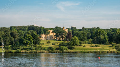Park, river and a gothic castle