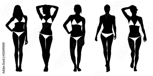bikini silhouettes