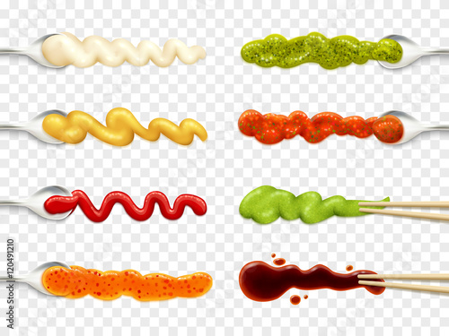 Set Of Sauces Icons