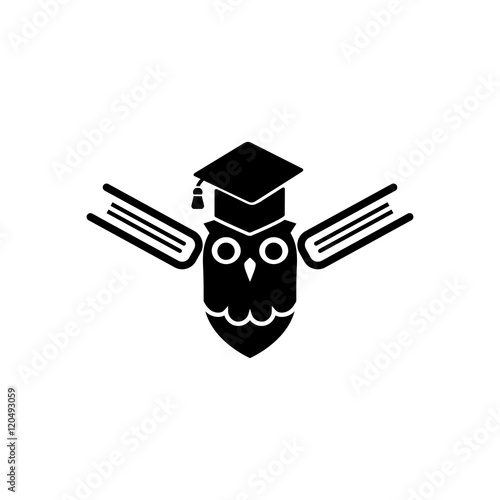 Owl with books icon