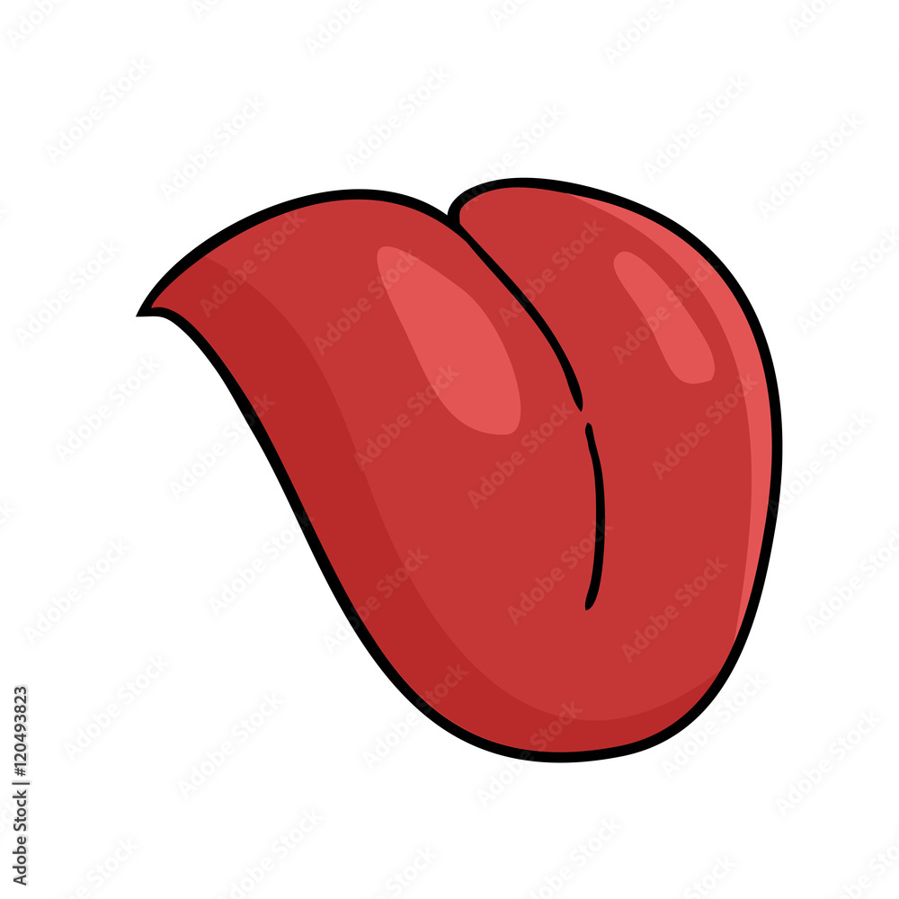 Naklejka premium tongue illustration