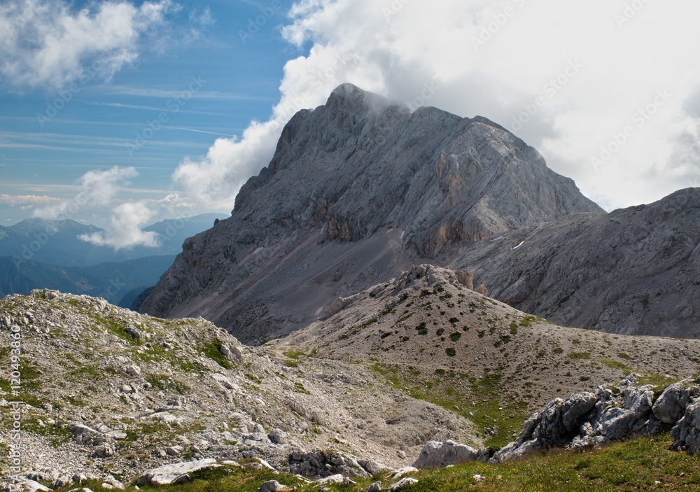 Rjavina mountain in Julian Alps in Slovenia Rjavina mountain in Julian Alps in Slovenia