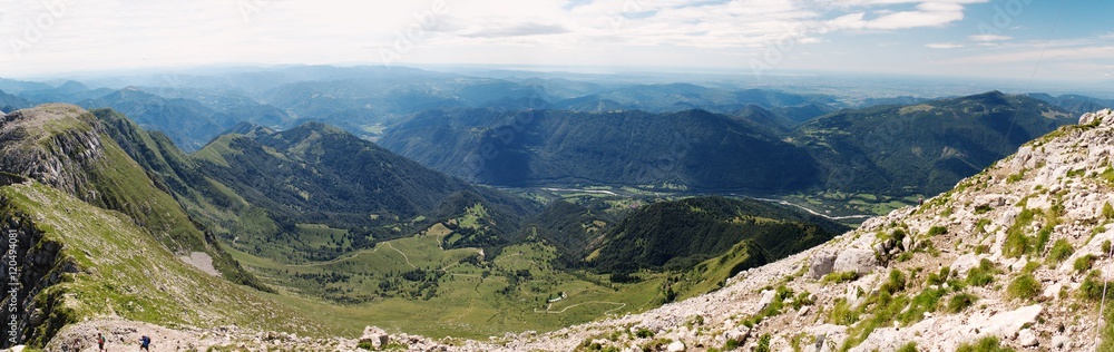 south and west panorama from summit of Krn in Julian Alps in Slovenia south and west panorama from summit of Krn in Julian Alps in Slovenia