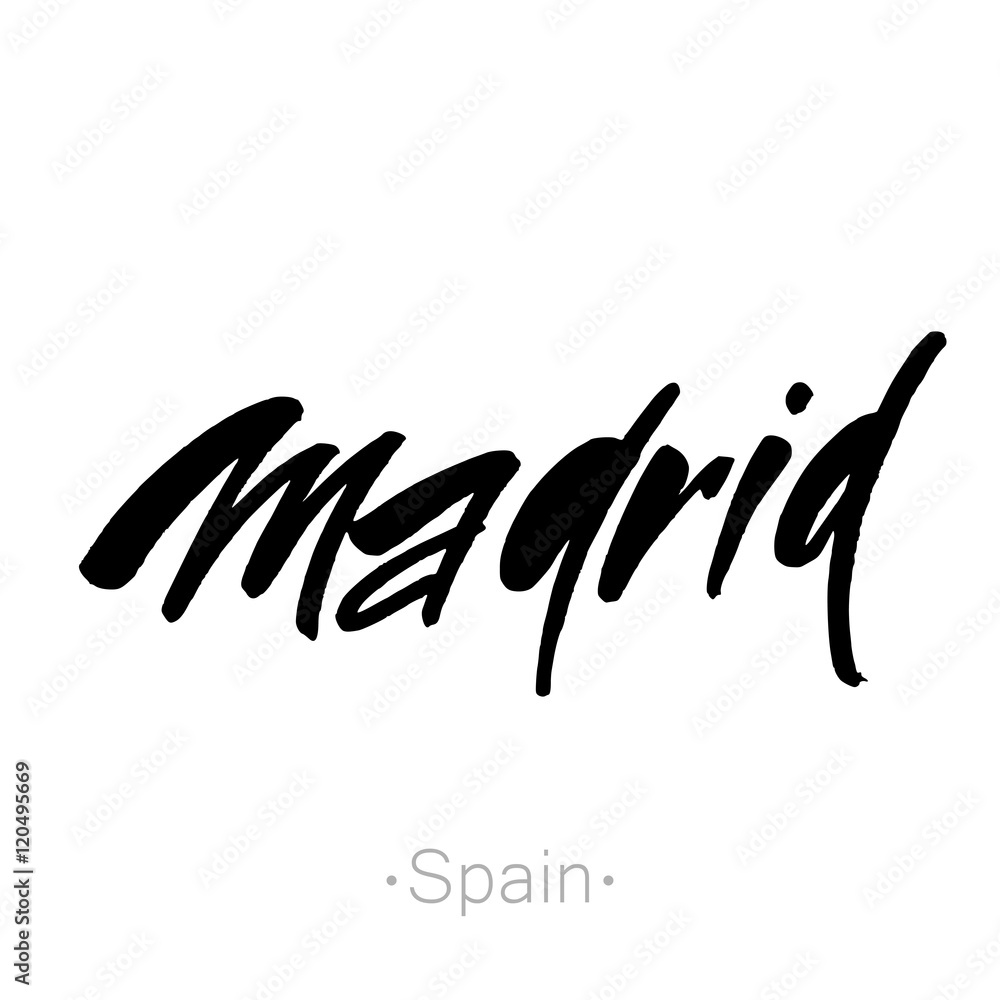 Obraz premium madrid_lettering_template