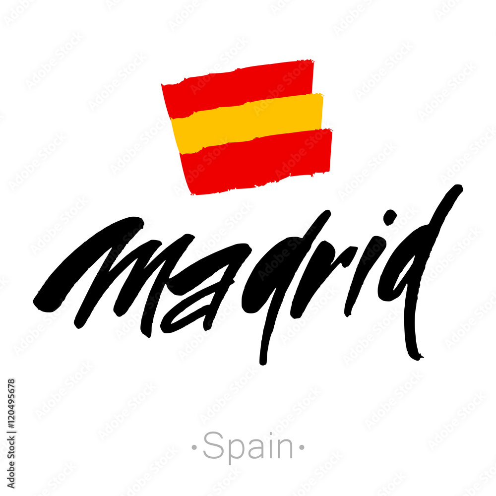 Fototapeta premium madrid_lettering_template