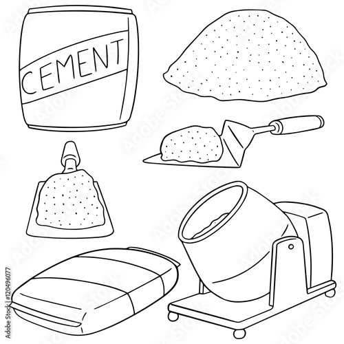 vector set of cement