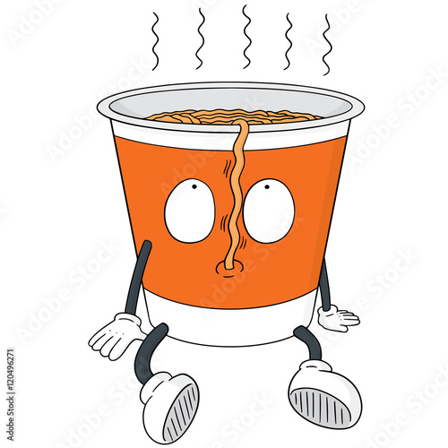 vector set of noodle cartoon