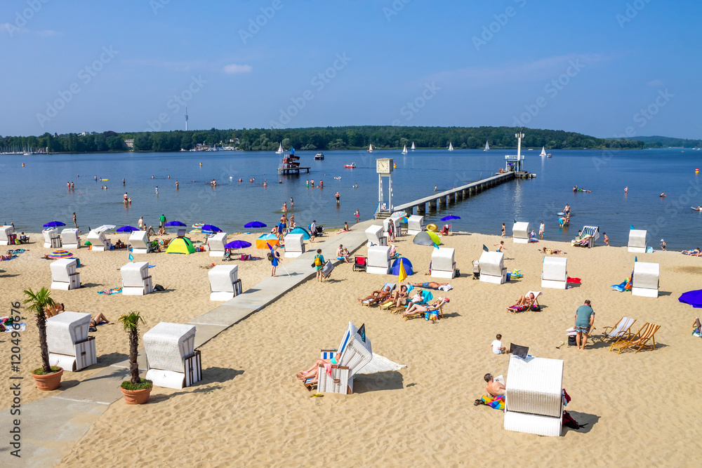Fototapeta premium Strandbad, Großer Wannsee, Berlin