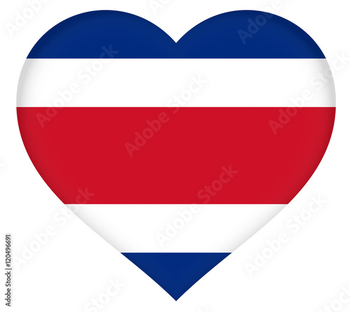 Illustration of the flag of Costa Rica shaped like a heart Free Download Illustration of the flag of Costa Rica shaped like a heart - GFXLoad