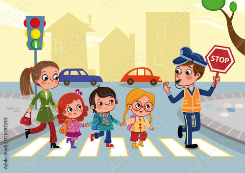 Crossing the street