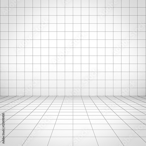 Grid background perspective view 3D rendering