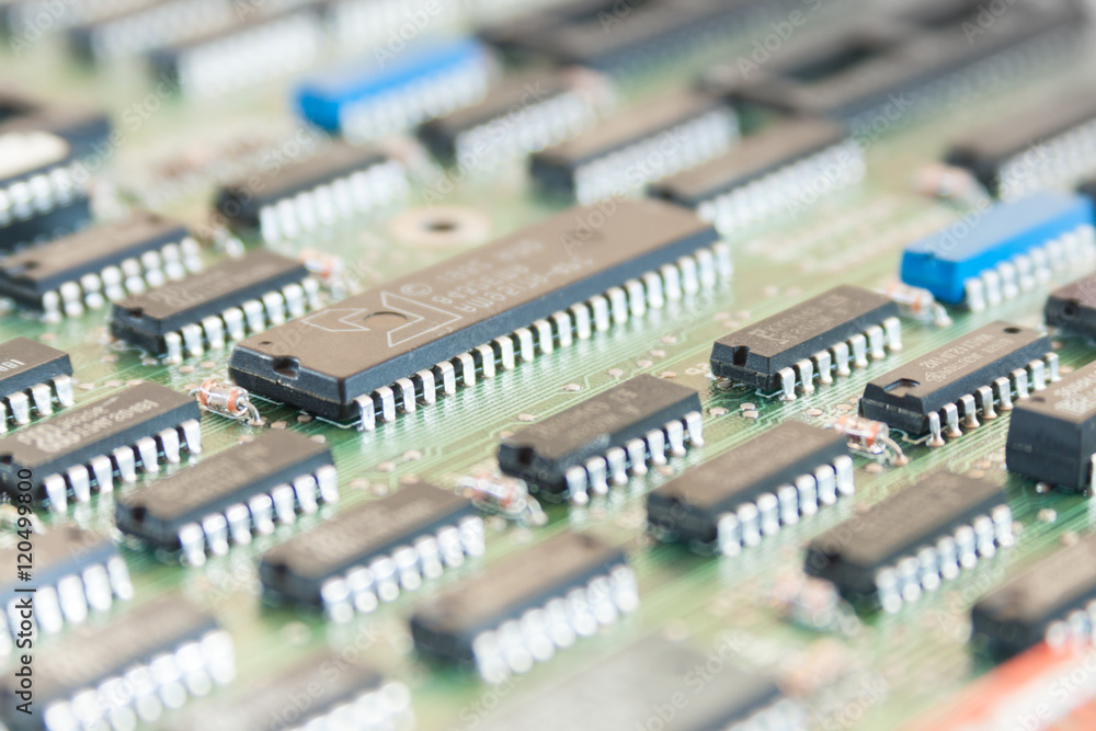 Flying over a circuit board Flying over a circuit board