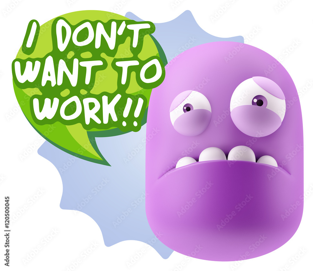 3d Illustration Sad Character Emoji Expression saying I Don't Wa 3d Illustration Sad Character Emoji Expression saying I Don't Wa