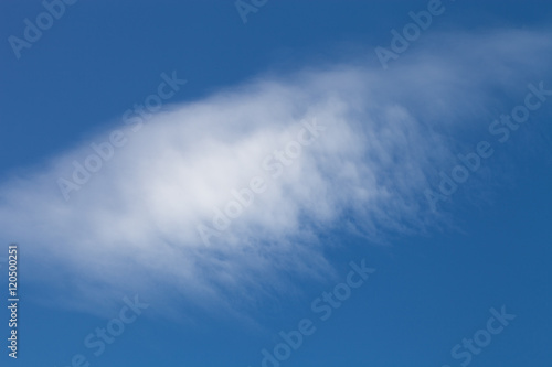White clouds on a blue sky. Selective focus