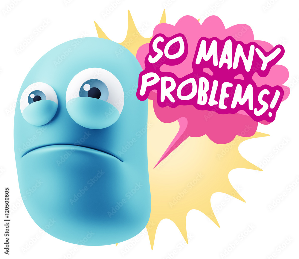 3d Illustration Sad Character Emoji Expression saying So Many Pr 3d Illustration Sad Character Emoji Expression saying So Many Pr