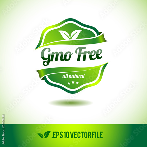 Gmo free badge label seal