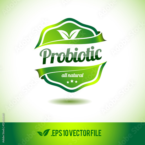 Probiotic badge label seal