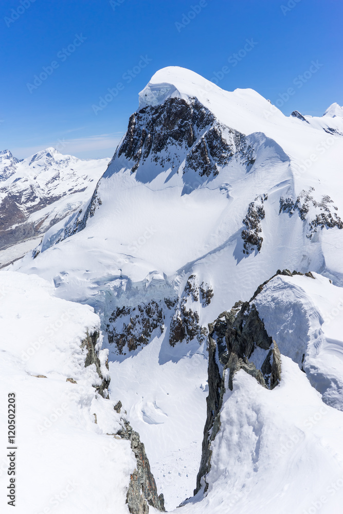 Alpine Alps mountain landscape at Matterhorn Switzerland