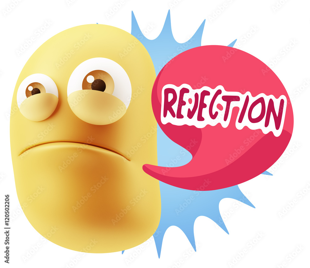 3d Illustration Sad Character Emoji Expression saying Rejection 3d Illustration Sad Character Emoji Expression saying Rejection