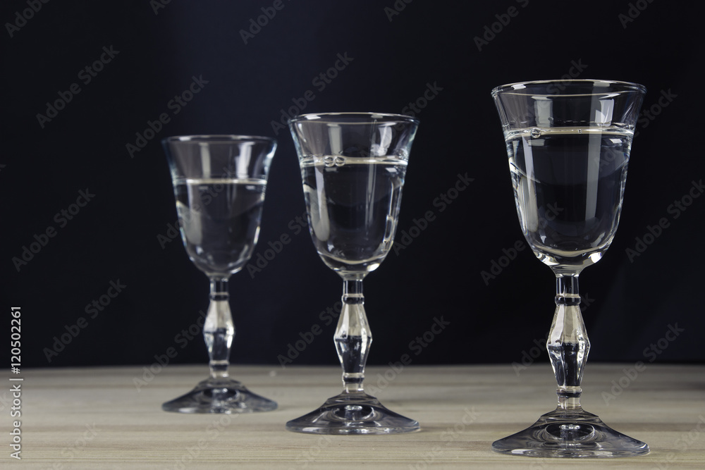 Alcohol set with black background Alcohol set with black background