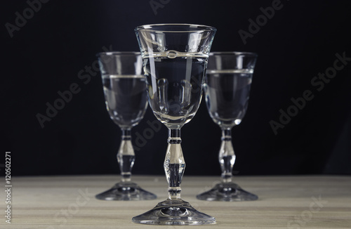 Alcohol set with black background