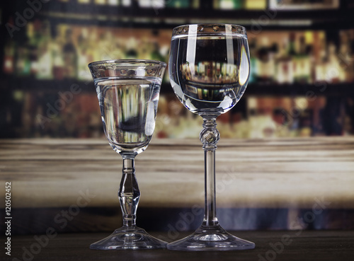 Alcohol set with background