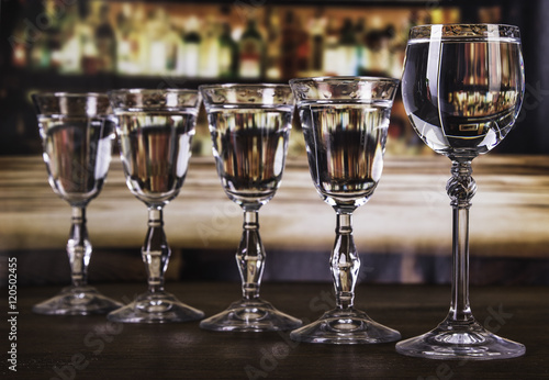 Alcohol set with background