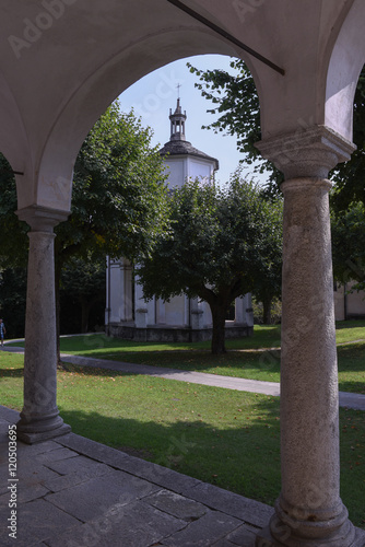 The sanctuary of Ghiffa on Italy photo