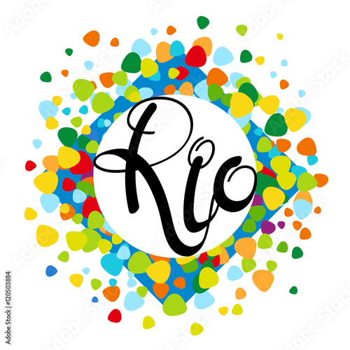 Rio abstract vector lettering