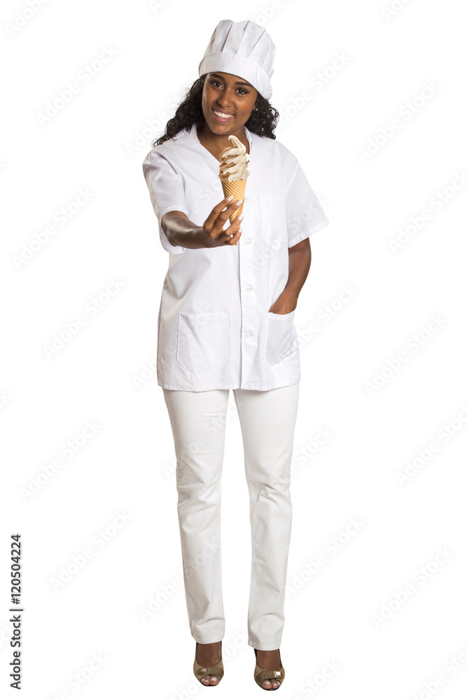 ice cream sellerwoman giving ice cream ice cream sellerwoman giving ice cream