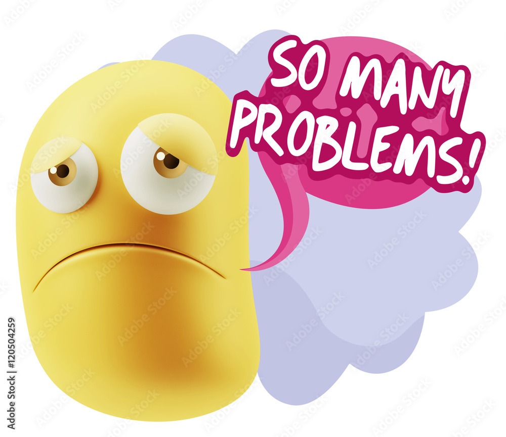 3d Illustration Sad Character Emoji Expression saying So Many Pr 3d Illustration Sad Character Emoji Expression saying So Many Pr