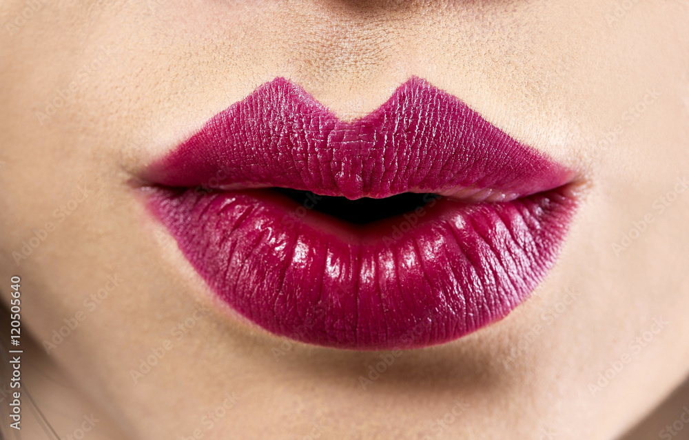 Sexy red lips woman Sexy red lips woman