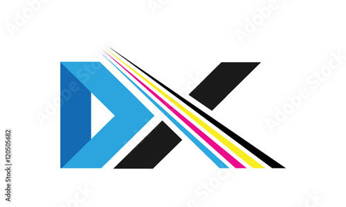 abstract letter cmyk logo