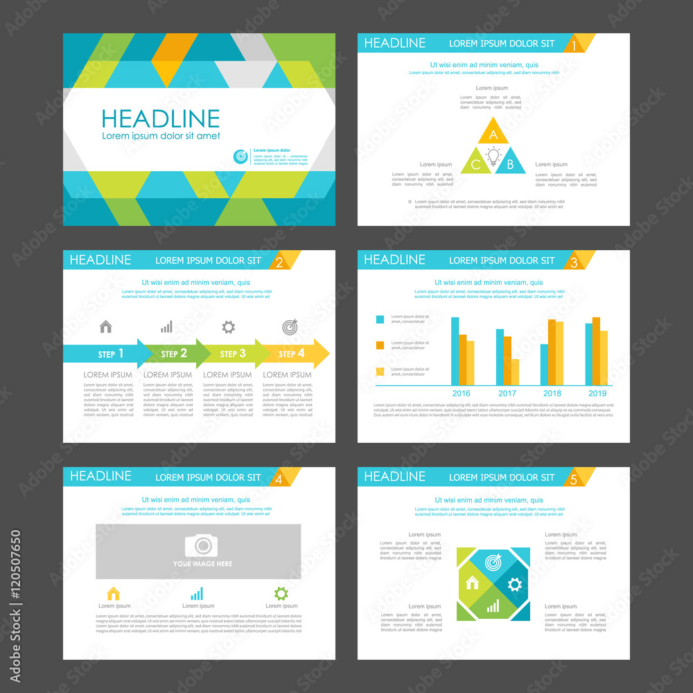 Fototapeta premium Infographic elements for presentation templates.