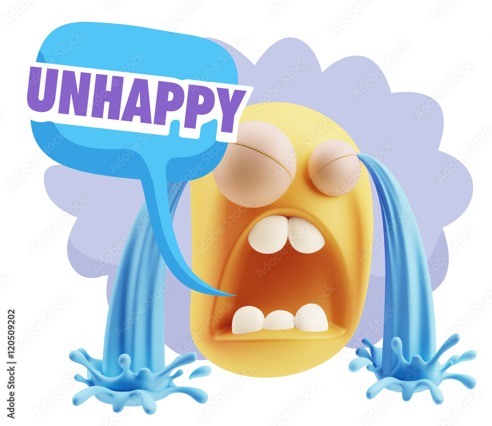 3d Illustration Sad Character Emoji Expression saying Unhappy wi 3d Illustration Sad Character Emoji Expression saying Unhappy wi