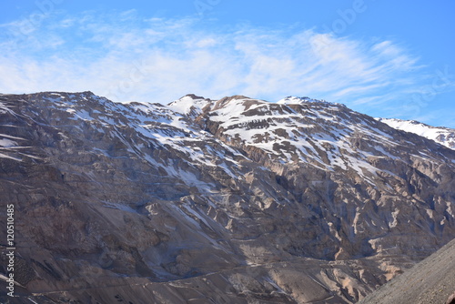 landscape of volcano  mountain  glacier and valley in Chile