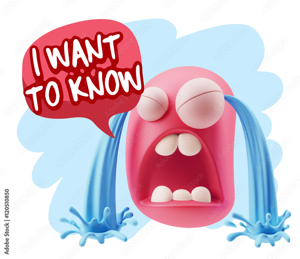 3d Illustration Sad Character Emoji Expression saying I Want to 3d Illustration Sad Character Emoji Expression saying I Want to