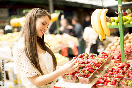 Young woman on the market