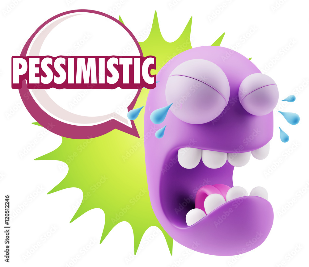 3d Illustration Sad Character Emoji Expression saying Pessimisti 3d Illustration Sad Character Emoji Expression saying Pessimisti