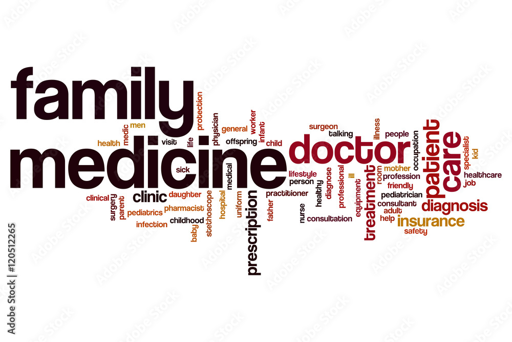 Family medicine word cloud