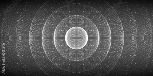 80s Retro Futurism Sci-Fi Background . Vector illustration
