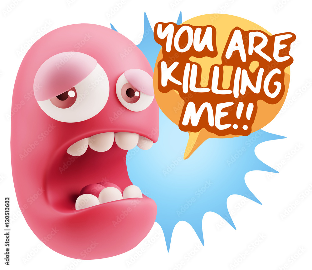 3d Illustration Sad Character Emoji Expression saying You are Ki 3d Illustration Sad Character Emoji Expression saying You are Ki