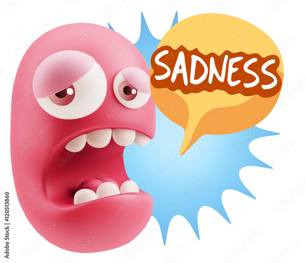 3d Illustration Sad Character Emoji Expression saying Sadness wi 3d Illustration Sad Character Emoji Expression saying Sadness wi