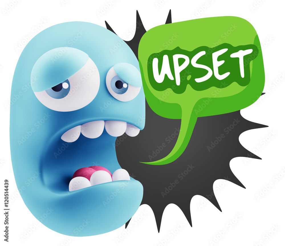 3d Illustration Sad Character Emoji Expression saying Upset with 3d Illustration Sad Character Emoji Expression saying Upset with