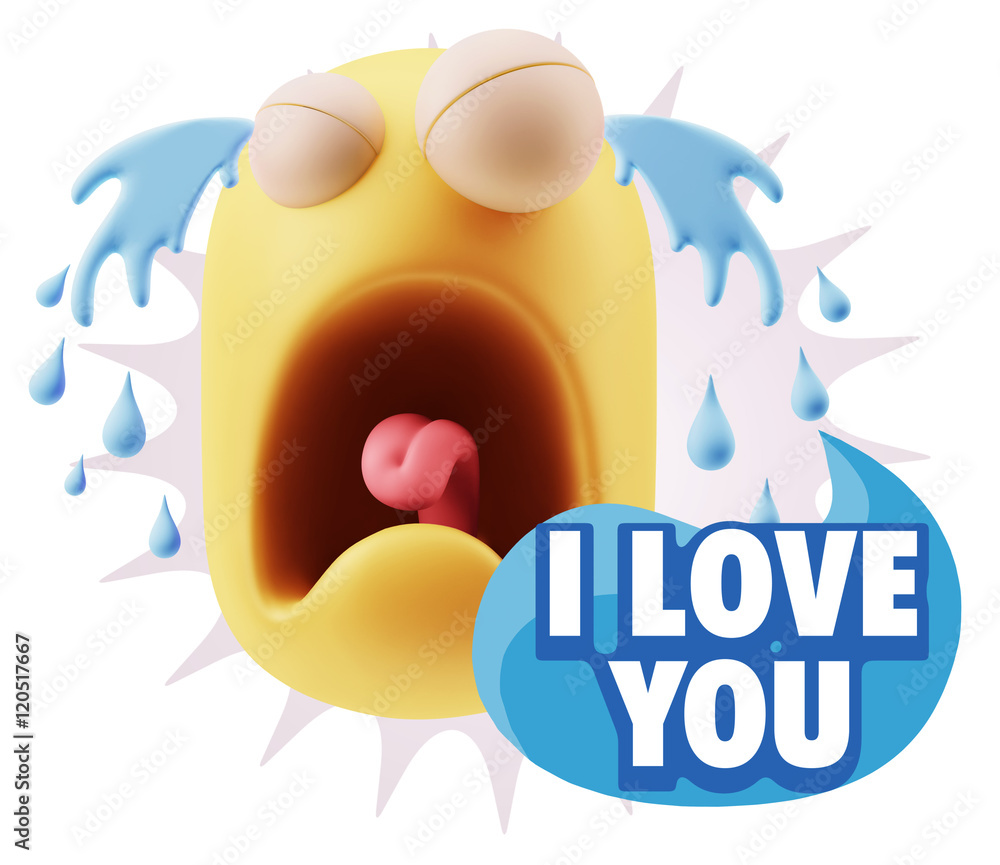 3d Illustration Sad Character Emoji Expression saying I Love You 3d Illustration Sad Character Emoji Expression saying I Love You