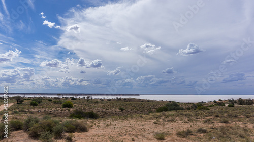 Salt lake in the outback  Australia 